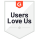 G2 Users Love Us badge
